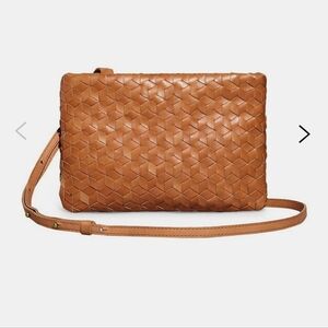 Madewell The Puff Woven Leather Crossbody Bag